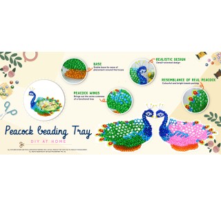 DIY Peacock Beading Tray DIY Peacock Beading Tray
