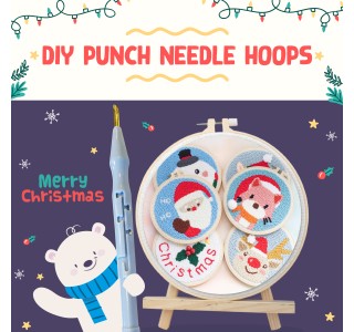 DIY Punch Needle Hoops
